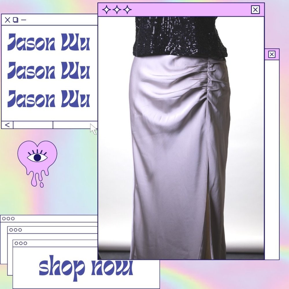 Jason Wu Skirt / Satin Skirt / Maxi skirt / designer